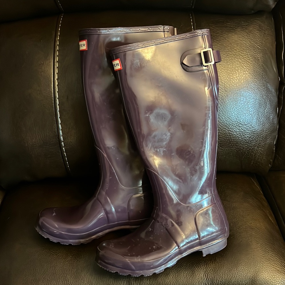 Purple Tall Hunter Boots